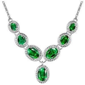 korean emerald fashion jewelry 18ct white gold fine fashion jewellery