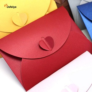 Kraft Heart Mini Letter Envelopes Business Card Case Holder Blank Envelope