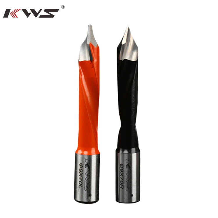 KWS CNC tungsten carbide Through Hole Drilling Tool Wood Carbide Tipped Boring Drill Bit for wood
