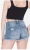 Import KX-915 Popular lace up skinny homme women jeans shorts ripped elastic womens summer jeans from China