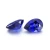 Import Lab created blue sapphire loose gemstones for jewelry making Pear Shape 1 ct, 2 ct in stock from China