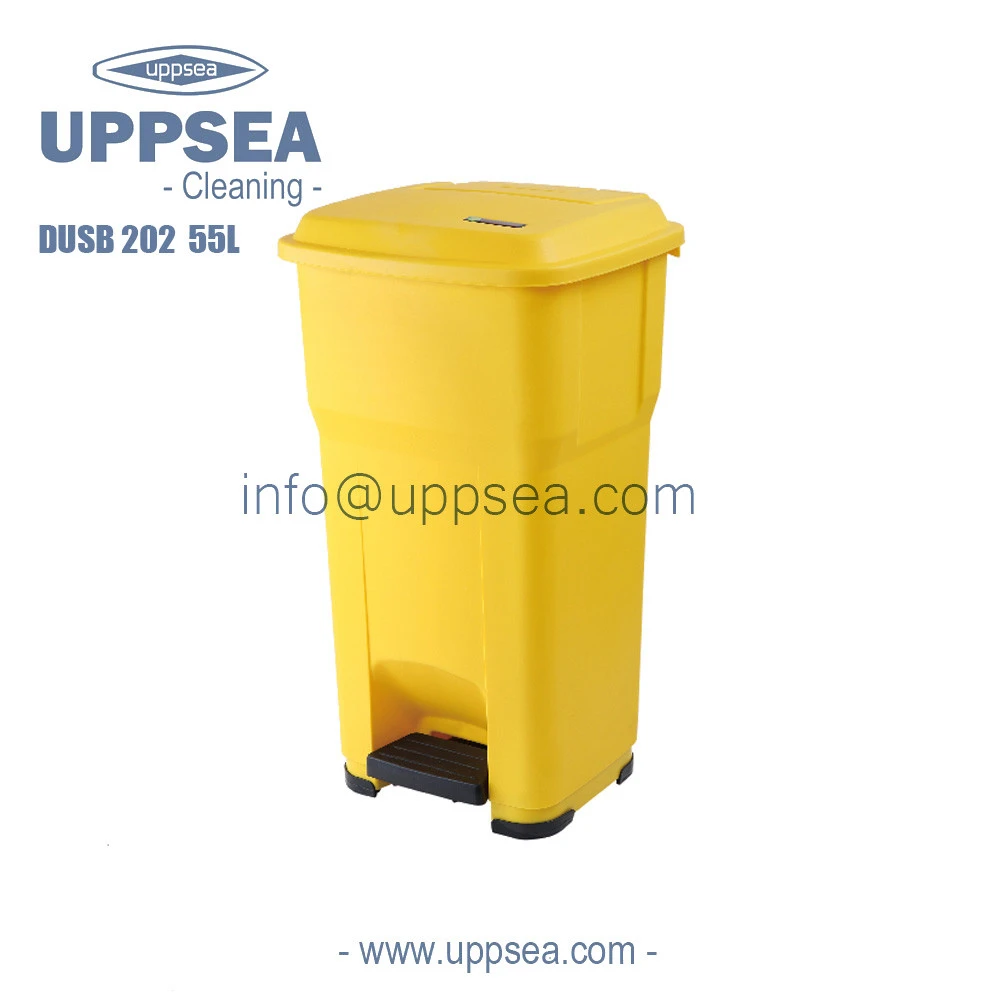 Large capacity foot step pedal dustbin garbage can 55 L/14.5 Gallon indoor outdoor trash bin hand free waste bin with cover