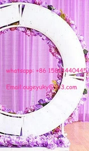 Large flower arch round shape metal wedding arch for outdoor indoor decoration