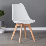 Large wholesale luxury restaurant furniture leather fabric wooden leg dining chair