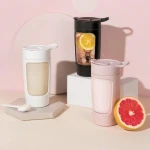 larger self-stirring teacup battery operated milk coffee cup Protein Powder blender with handle