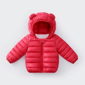 Latest Design Fashion Down Jacket Bear Blank Windbreaker Kids Baby Winter Outdoor Jacket Children