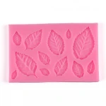 Leaf Fondant Silicone Mold for Sugarcraft, Cake Border Decoration, Cupcake Topper, Polymer Clay, Crafting Moulds