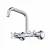 Import Leaves  Chrome Plated Wall Mounted Sink Mixer Kitchen Faucet with Long Swiveling Spout from India