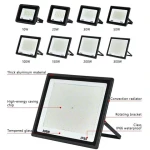 LED Searchlight, Floodlight, Construction Site, Outdoor Waterproof, Ambiguous White Light, Wall, Lawn, Patio Light