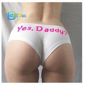 DADDY Sexy Lace Black Thong Black Underwear Women's Hot Panties Girls Funny  Underwear New Women Traceless