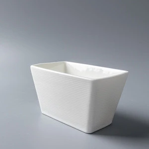 Line Series Reliable ceramics tableware factory top choice wholesale Restaurant tableware rectangular sugar bowls sugar bowl