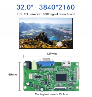 LM315WR1-SSB1 32 Inch Display Capacitive Touch Screen 3840X2160 Panel Lcd 4K Lcd Controller Board
