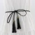 Import Lovely Ladies Braided Suede Belt Tassel Beaded Women&#x27;s Dress Belt from China