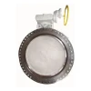 Low temperature lever metal flange butterfly valve pneumatic for cement