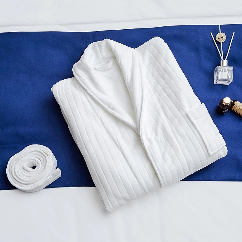 Luxury 100% cotton hotel bathrobe new design spa bathrobe
