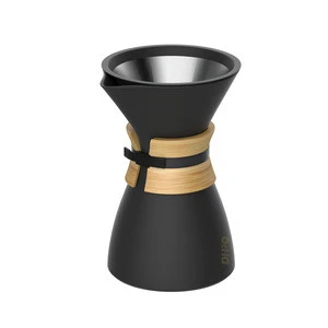 Luxury ceramic pour over roaster coffee maker with stainless steel coffee dripper