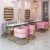 Import luxury double nail table metal leg gold chairs and table marble nail desk from China