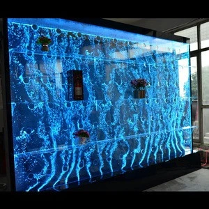 luxury modern LED glowing aquarium wine bar cabinet hotel restaurant furniture