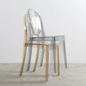 Luxury Transparent plastic dining chairs modern hotel furniture elegant Banquet wedding chair cheap acrylic resin ghost chair