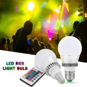 LVJING Color changing led bulb e27 e14 light RGB smart led light With Remoter 5W