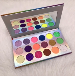 Make your own brand makeup OEM pink eyeshadow 18 color private label eyeshadow palette
