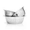Manufacture direct offer 5 size rice sieve 304 stainless steel colander strainer R08-03