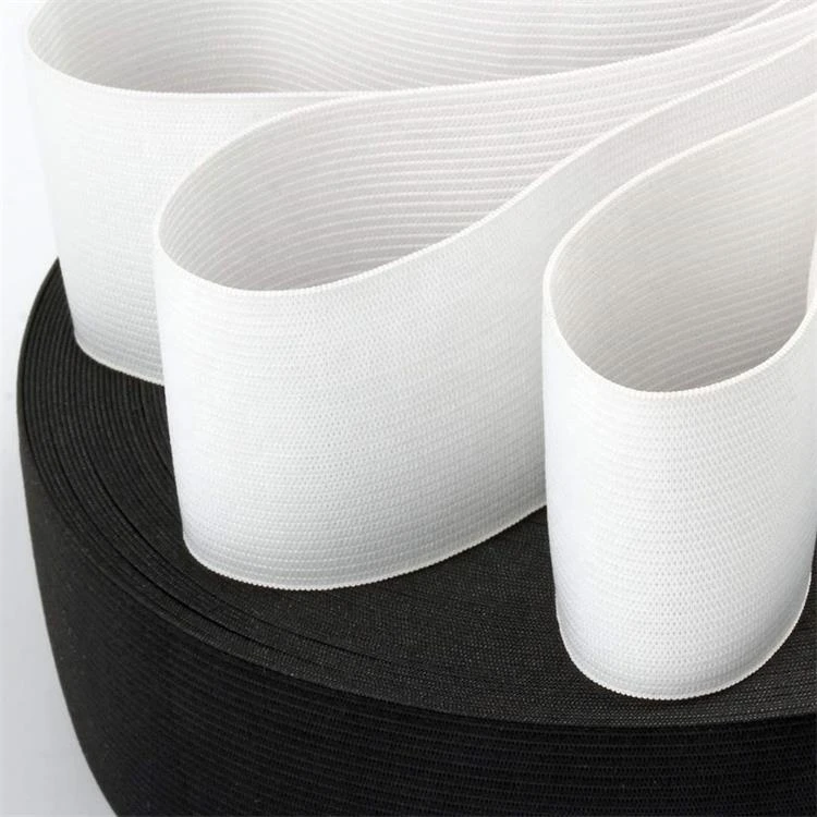 Manufacturer customized elastic crochet elastic belt plain knitted rubber band hook edge elastic band wholesale