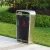 Import Manufactures litter bins outdoor street  dust recycling bin rubbish garbage metal trash cans waste bin from China