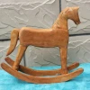 Mediterranean style handmade wooden horse table decoration pine wood crafts  for home decoration