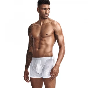 Modal Men's Underwear Boxer Briefs Mesh Scrotum Care Convex