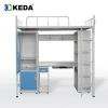 Metal Folding Double Decker Bunk Bed With Locker Manufacturers
