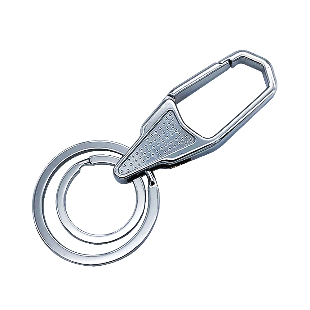 Metal Pants Buckle Waist Belt Clip Polished Keyring Keychain