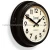 Import metal silver clock with black dial from India