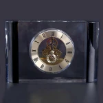 MH-BZ0117 Personalized optical crystal mechanical skeleton clock
