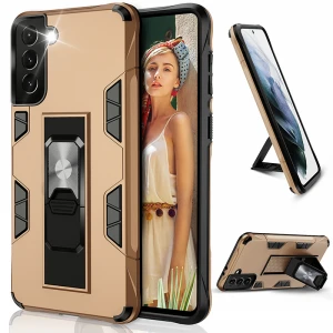 Military Style Metal Kickstand Phone Accessories Cases For iPhone Samsung Huawei Xiaomi Case Can Stick To Phone Holder