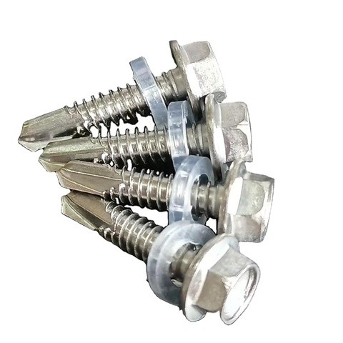 MINGLU 410 stainless steel DIN EN ISO15480  Hexagon head self drilling self tapping screws