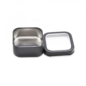 Mini Candy Square Shape Tin  Metal Box Packaging Canisters