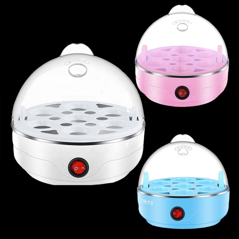 Mini Multifunction Easy Boiled Egg Steamer Cooker With Stainless Steels Heat Plate Portable Electric Egg Boiler Electric Poacher