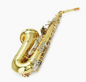 Minsine Gold Lacquer Brass Alto Instrument Accessories Professional Eb OEM China Sax Saxophone Alto