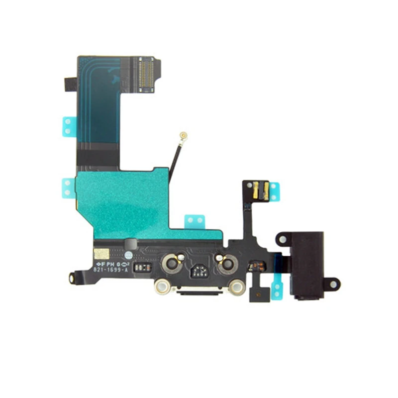 Mobile spare parts for iphone 5 charging port connector dock flex cable replacement