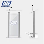 Modern church acrylic pulpit Plexiglass podium Conference School Church Lectern with LED Light
