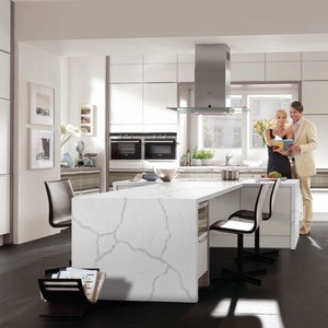 Modern kitchen dining white marble coffee artificial quartz calacatta gold laminate countertop worktop vanity table top