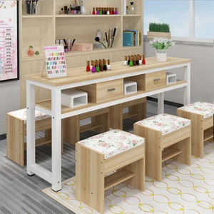 Modern simple double or three person nail table customizable nail table