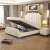 Import Modern simple high quality villa apartment bedroom furniture stainless steel  leather  soft bed design from China