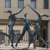 Modern statue bronze casting human people sculpture for garden