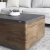 Modern Walnut Color Square Coffee Table With Chair