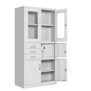 Morden office furniture metal bookcase storage cabinet swing door file cabinet steel filing cabinet
