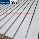 More colors supermarket aluminum slatwall panel in display racks