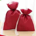 Multi-color  Eco-friendly  Candy Packaging Bundle Pocket Drawstring Small Gift Customization  Non  Woven Fabric Bag