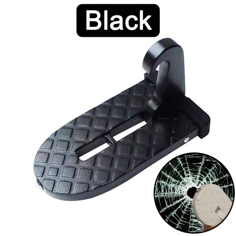 Multifunction Foldable Car Roof Rack Door Step Pedal With Aluminium Alloy Safety Hammer